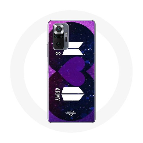 Coque Pour Xiaomi Redmi Note 10 Pro Bangtan Sonyeondan Logo Bts Et Logo Army I Purple You