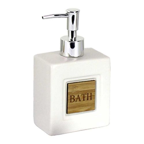 Paris Prix - Distributeur De Savon "Cerawood" 16cm Naturel