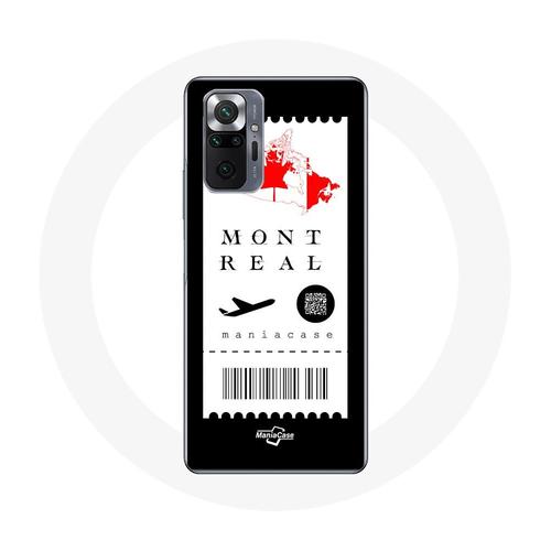 Coque Pour Xiaomi Redmi Note 10 Pro Billet D'avion Montréal Canada