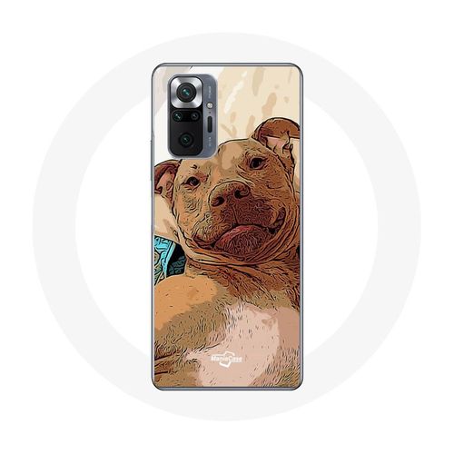Coque Pour Xiaomi Redmi Note 10 Pro American Pit Bull Terrier Marron