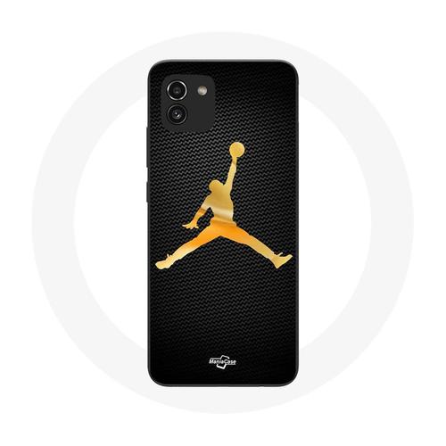 Coque Pour Samsung Galaxy A03 Air Michael Jordan Logo Jaune