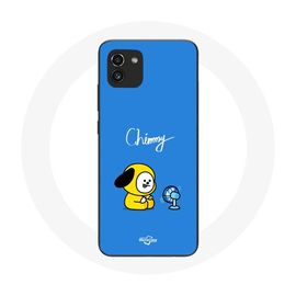 Coque Pour Samsung Galaxy A03 Bangtan Bts Bt21 Chimmy Jimin Fond Bleu
