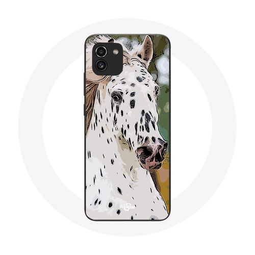 Coque Samsung Galaxy A03 Appaloosa Cheval Blanc