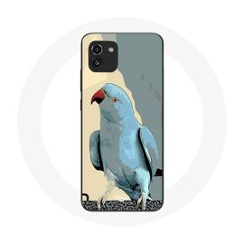 Coque Samsung Galaxy A03 Perruches Perroquets Bleu