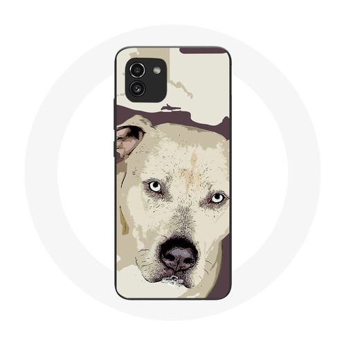 Coque Samsung Galaxy A03 Chien De Pitbull Blanc