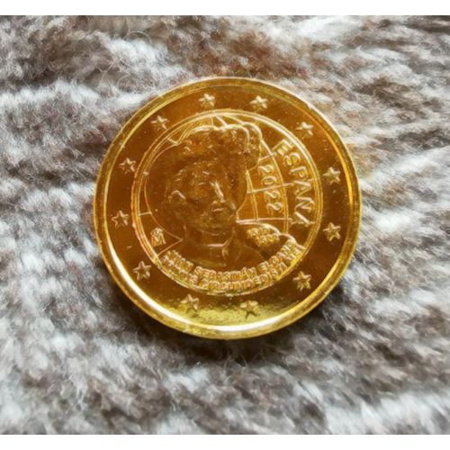 Espagne 2022 - Juan Sebastian Elcano Navigation - 2 Euros Commemorative Plaque Or - Vergoldet