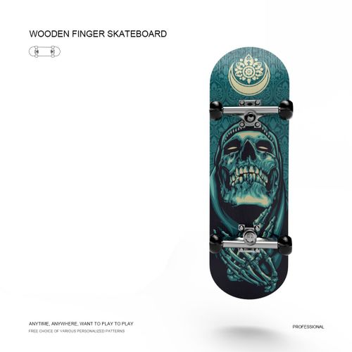 Skateboard À Doigt Professionnel En Bois,Bricolage,Pièces Techniques De Parc,Pont,Support En Métal,Roue À Roulement,Jouets De Table - Type Green #A