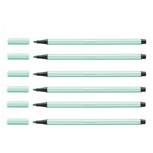 Stabilo Lot De 6 Feutres De Dessin Pen 68 Pointe Moyenne 1 Mm Vert De Glace