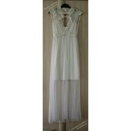 Robe Longue - En Dentelle - Miss Selfridge - Taille S - 34/36 - Écru / Blanc Cassé
