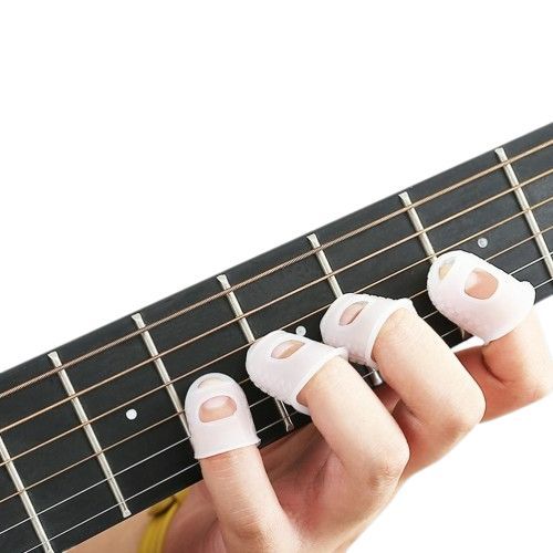 Protection Des Doigts De Guitare En Silicone 25 Pièces Transparent