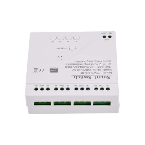 Tuya Smart WiFi Motor Switch Tech,5V,12V,32V,220V,RF 433,Radio,Télécommande,4 Canaux,Inching Citations pour Alexa,Google Home - Type Module with case