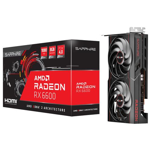 Sapphire Pulse Radeon RX 6600 - Carte graphique - Radeon RX 6600 - 8 Go GDDR6 - PCIe 4.0 x8 - HDMI