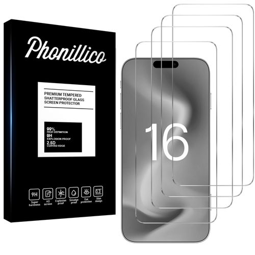 Verre Trempé Pour Iphone 16 [Pack 4] Film Vitre Protection Ecran Phonillico®