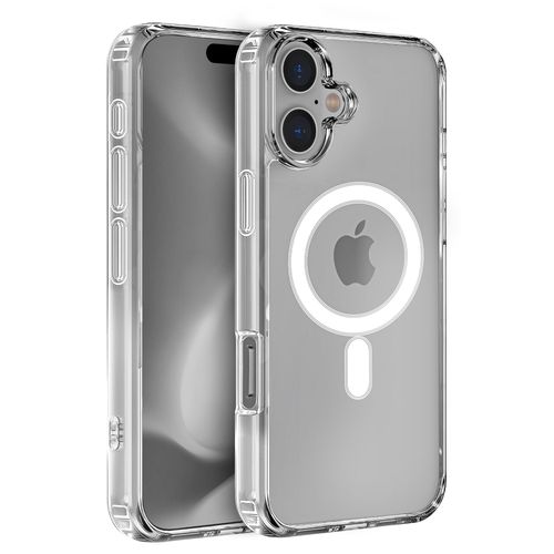Coque Pour Iphone 16 - Silicone Transparent Avec Cercle Magnétique Intégré Phonillico®