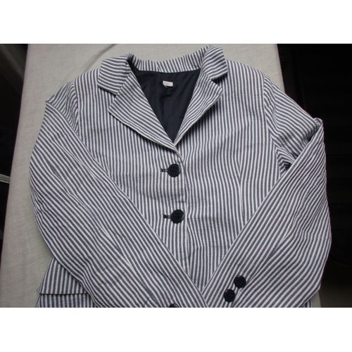 Veste Blanche Rayée, 12 Ans