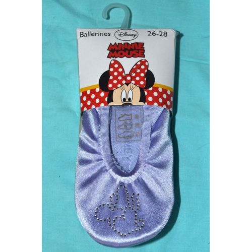 Chaussons Antidérapants Disney Princesse Minnie Mouse Fille Violet Ballerines Brillantes Pantoufles Souples Enfant 26 - 27 - 28 - Cadeau Idéal