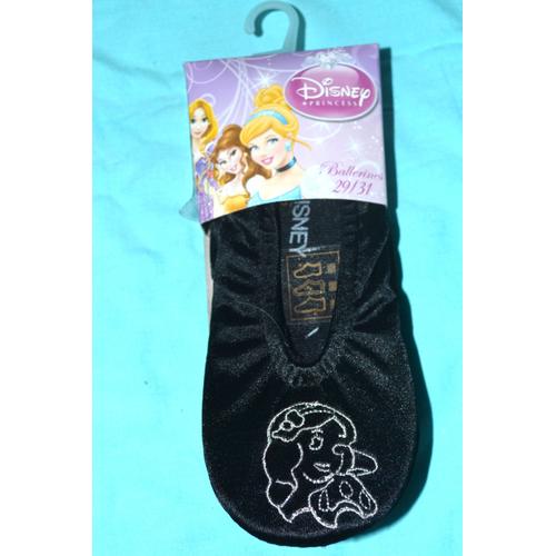 Chaussons Antidérapants Disney Princesse Blanche Neige Raiponce Fille Noir Ballerines Brillantes Pantoufles Souples Enfant 29 - 30 - 31 - Cadeau Idéal