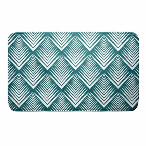 Paris Prix - Tapis De Bain Imprimé "Blueart" 45x75cm Bleu