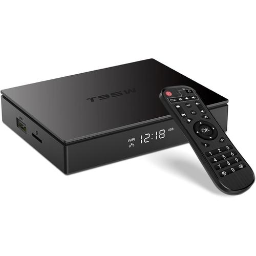 Android TV Box,T95W Android 11.0 4Go RAM 32Go ROM Amlogic S905W2 Quad-Core Cortex-A53 G31 GPU Support 4K 3D 1080P AV1 2.4/5.0GHz WiFi BT5.0 10/100M Ethernet DLNA HDMI 2.1 H.265 Smart TV Box