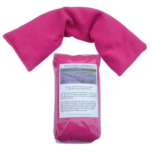 Bouillotte Naturelle Grains De Blé Et Fleurs De Lavande, Pour Four Micro-Ondes,  Tissu Polaire,  Soulage Douleurs Musculaires Et L'arthrite