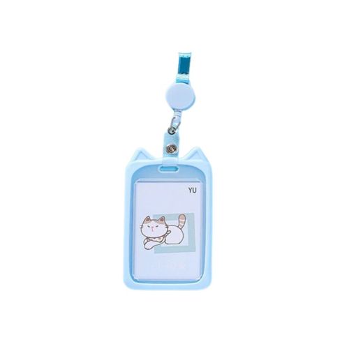 Porte-Badge D'identification Avec Cordon Rétractable Bleu