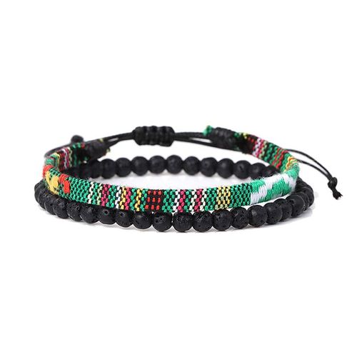 Bracelets Tissés 2 Pièces Multicolore