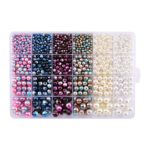 Ensemble D'accessoires Pour Bijoux À Bricoler Soi-Même 24 Grilles Symphony Perles D'imitation Multicolore