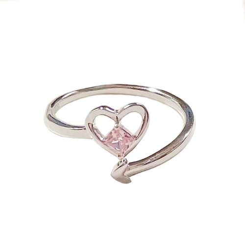 Bague Strass Coeur Multicolore