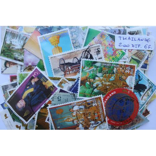 Thaïlande 200 Timbres Différents Grands Formats