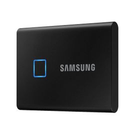 Samsung T7 Touch MU-PC2T0K - SSD - chiffré - 2 To - externe (portable) - USB 3.2 Gen 2 (USB-C connecteur) - AES 256 bits - noir