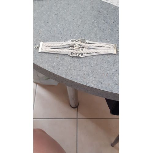 Bracelet 3 En 1 Breloque Blanc