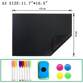 Tableau noir magnétique effaçable pour réfrigérateur, Mini planche murale  pour dessin et écriture