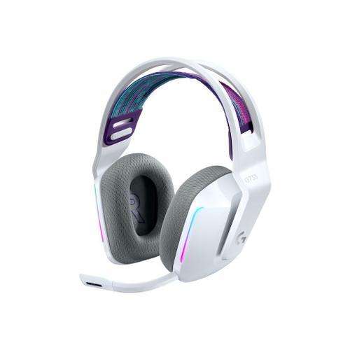 Logitech G G733 LIGHTSPEED Wireless RGB Gaming Headset - Micro-casque - circum-aural - 2,4 GHz - sans fil - blanc