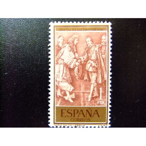 30 Espagne 1959 / Iii Centen. Du Traité Des Pyrénées / Edifil 1249 Fu Yvert 938 Fu