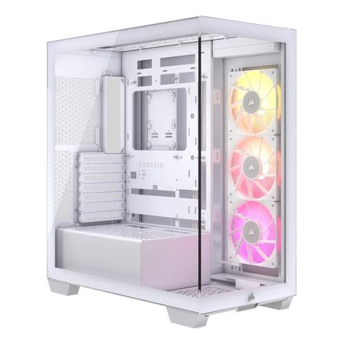 Boitier PC Moyen Tour E-ATX Corsair iCue Link 3500X RGB avec panneaux vitrés - Blanc
