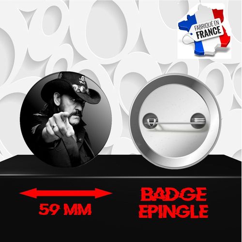 Badge À Épingle 59 Mm Groupe Rock Motorhead 345