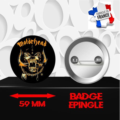 Badge À Épingle 59 Mm Groupe Rock Motorhead 346