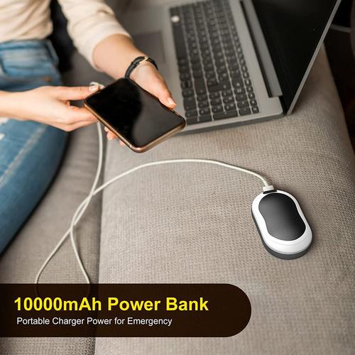 Chauffe Mains USB Rechargeable 10000mAh Power Bank Électrique