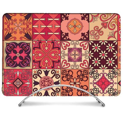 Coque Intégrale Pour MacBook Air M1 13.3 Texture Carreau Ciment Rouge