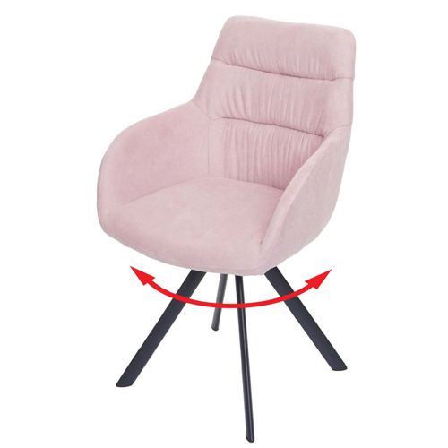 Chaise De Salle À Manger Hwc-J69 Avec Accoudoir, Auto-Position, Velours   Rose