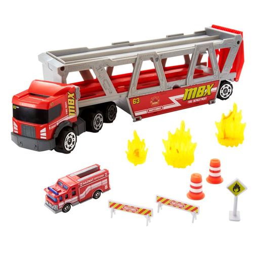 Matchbox - Coffret Transporteur De Véhicules De Secours