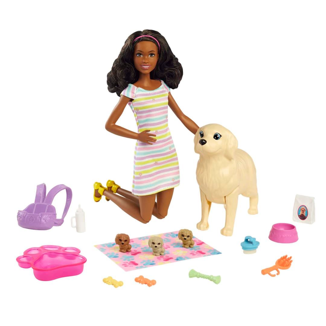 Barbie-Naissance Des Chiots, Poup�e Barbie, Animaux Et Accessoires