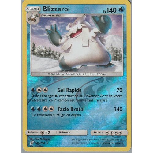 Carte Pokemon - Blizzaroi - 42/236 - Holo-Reverse - Sl12 Eclipse Cosmique -