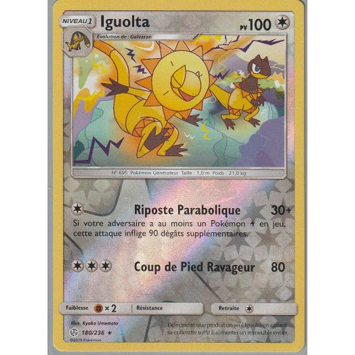 Carte Pokemon - Iguolta - 180/236 - Holo-Reverse - Sl12 Eclipse Cosmique -