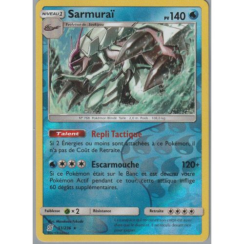 Carte Pokemon - Sarmurai - 51/236 - Holo-Reverse - Sl11 Harmonie Des Esprits -