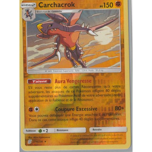 Carte Pokemon - Carchacrok - 114/236 - Holo-Reverse - Sl11 Harmonie Des Esprits -