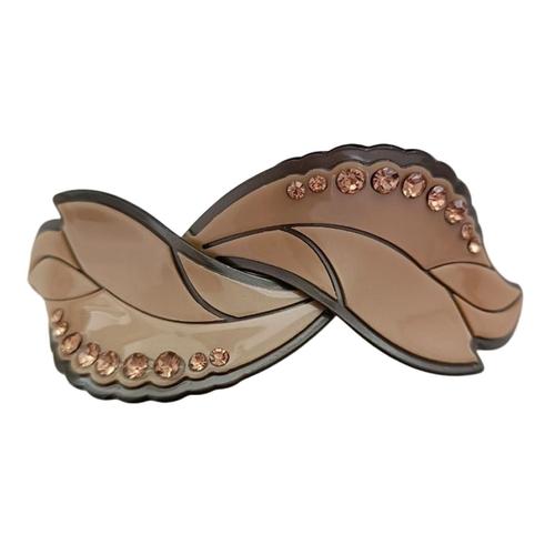 Promotion ! Barrette Créateur 'sissi' Marron - 90x35 Mm