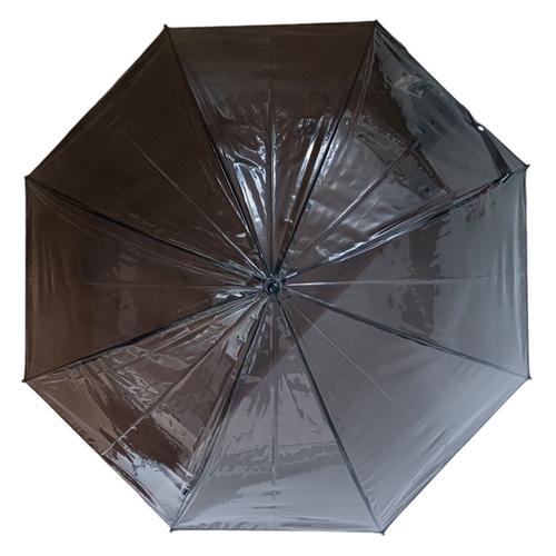 Promotion ! Parapluie Canne'coloriage' Noir Transparent - 90 Cm Ouvert