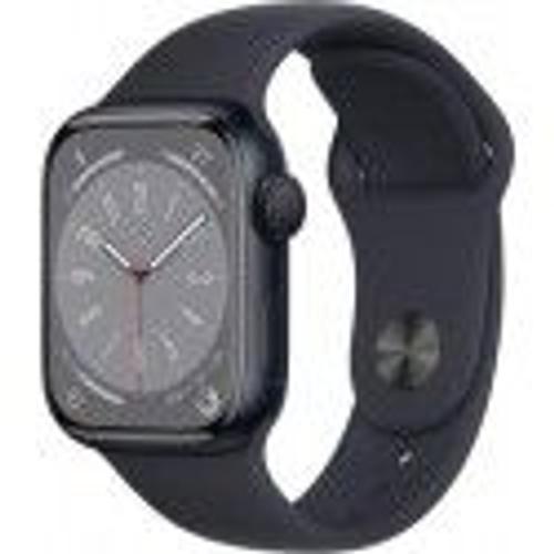 Apple Watch Serie8 41 Mm Boîtier En Aluminium Minuit Bracelet Sport Minuit Mnp53ty / A