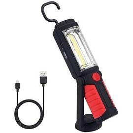 urgence Lampe de Travail Baladeuse LED de la torche à rechargeable super lumineuse camping avec clip magnétique pour réparation automobile randonnée pédestre camping rouge 
